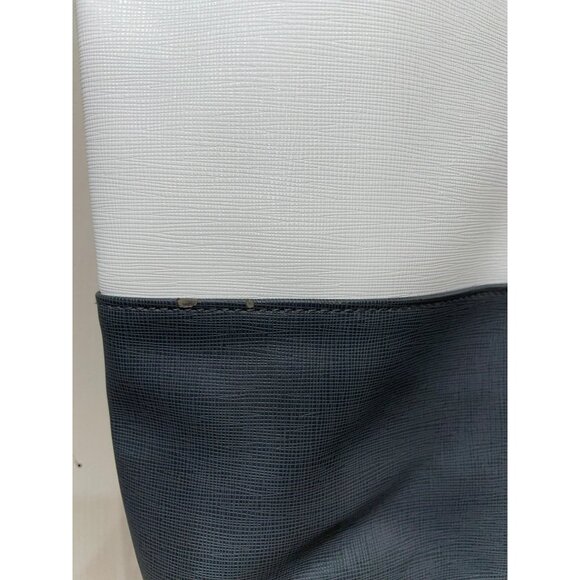 Mark and Graham Tennis Tote Bag A/E Design Large White & Gray Faux Leather With - Picture 4 of 9